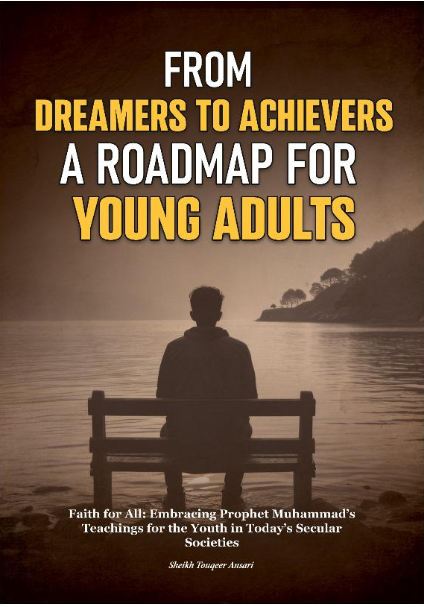 A book cover featuring the title 'From Dreamers to Achievers: A Roadmap for Young Adults' with an image of a person sitting by a body of water, symbolizing reflection or achieving goals.